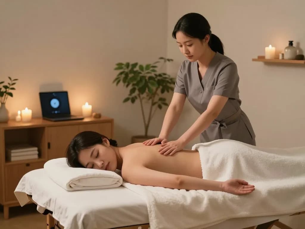 Enjoy a calming 인천 출장마사지 experience with a professional masseuse in a tranquil home setting.