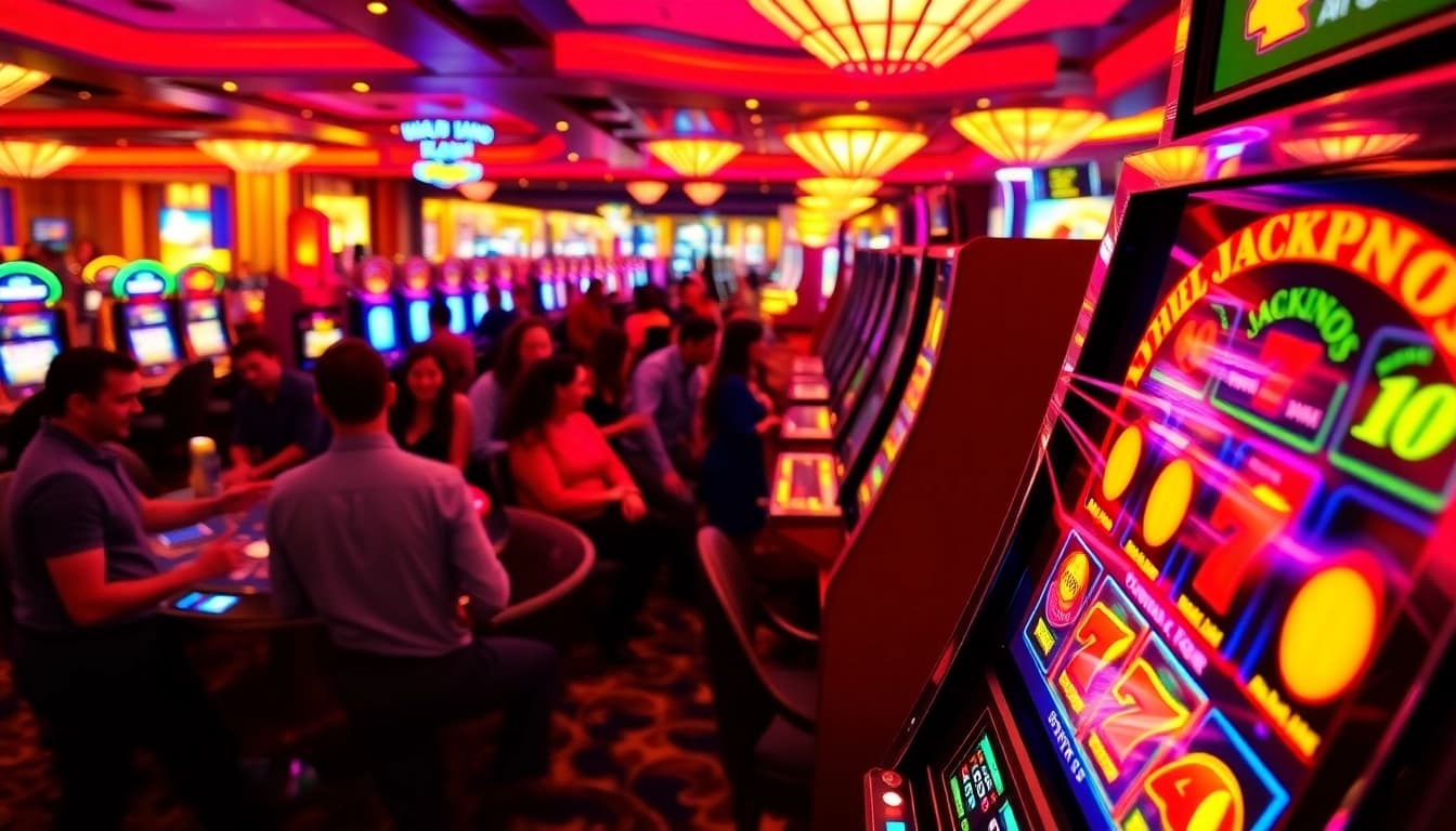 Experience the thrill of situs slot gacor with dynamic slot machines and excited players.