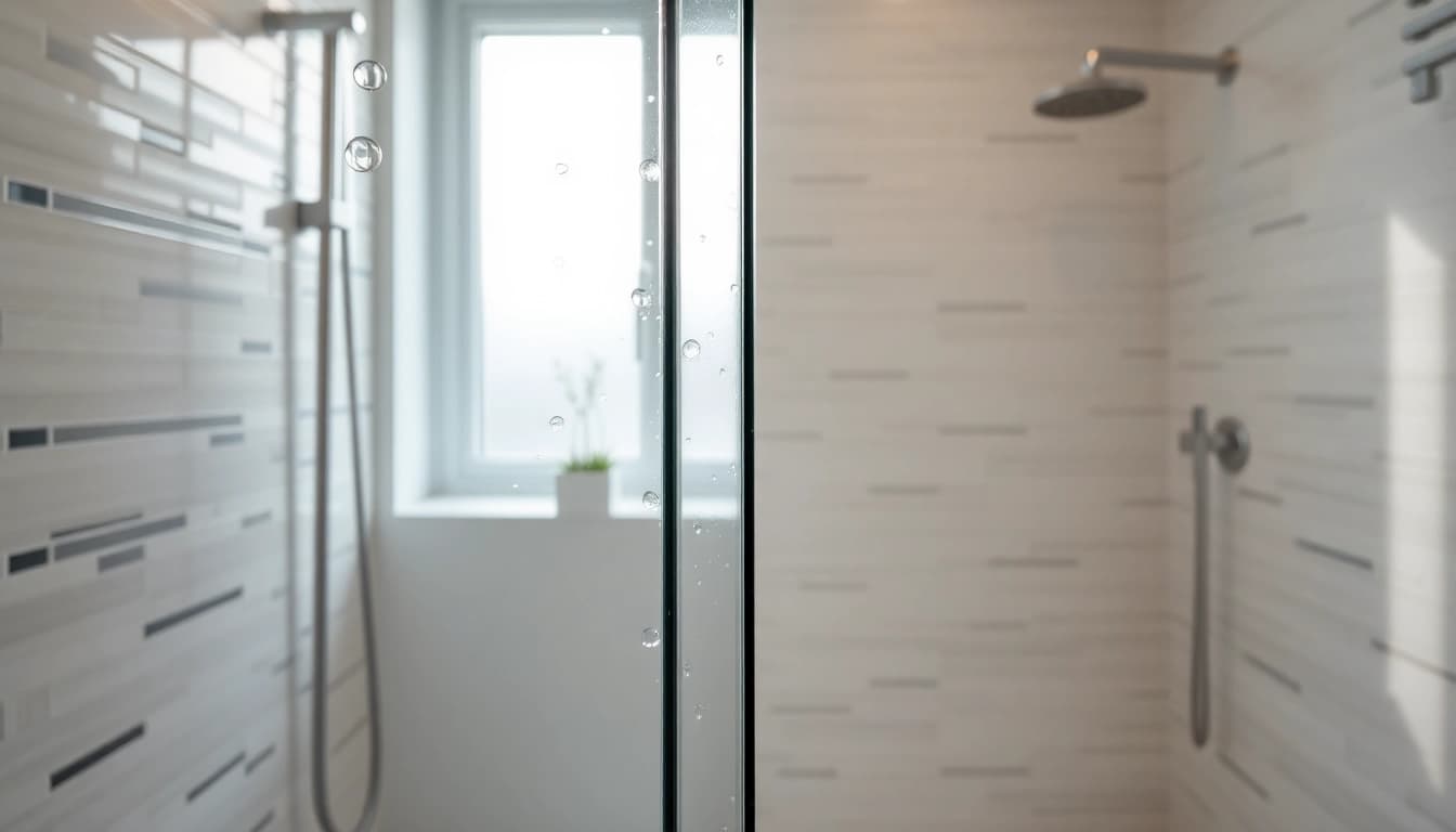 Experience luxurious elegant showers Australia with a modern glass shower and beautiful tile.