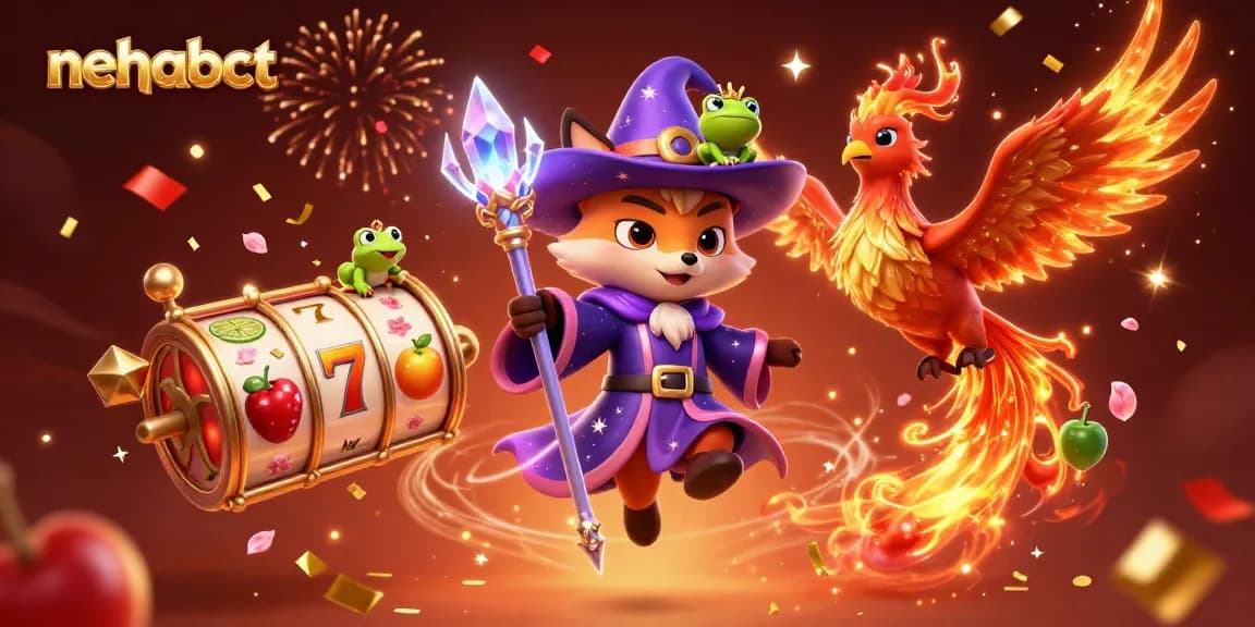 Menangkan jackpot dengan nehabct dalam ilustrasi kasino 3D yang memikat dan penuh warna.