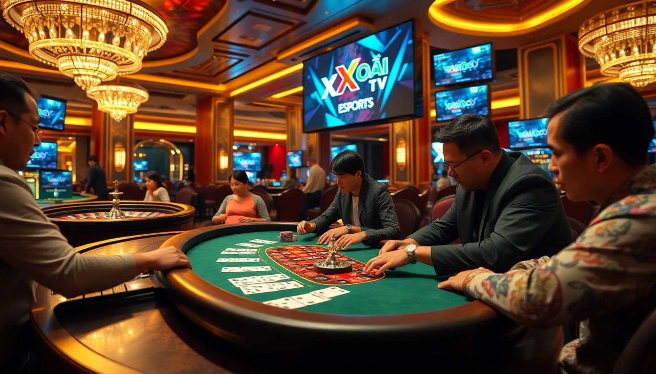 Xôi Xoài TV enriching the casino experience with thrilling poker and roulette action.