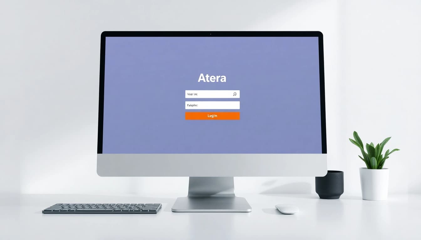 Atera login screen showcasing the secure sign-in interface with username and password fields.