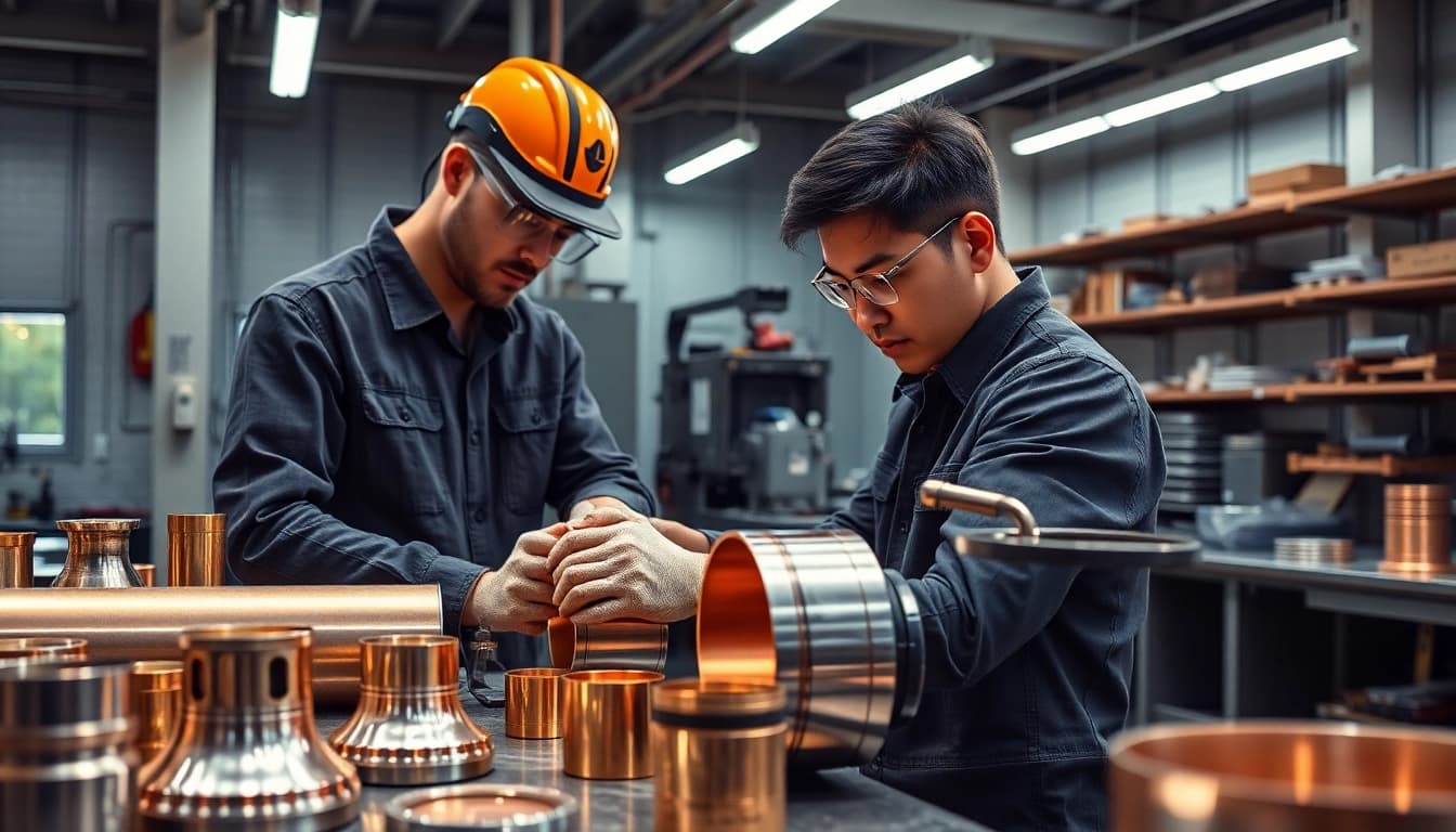 Expert metal polishing services in Malaysia enhancing reflective surfaces of metals.