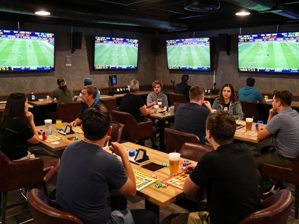 CàkhịaTV viewers engaged in sports betting with live match updates and vibrant atmosphere.