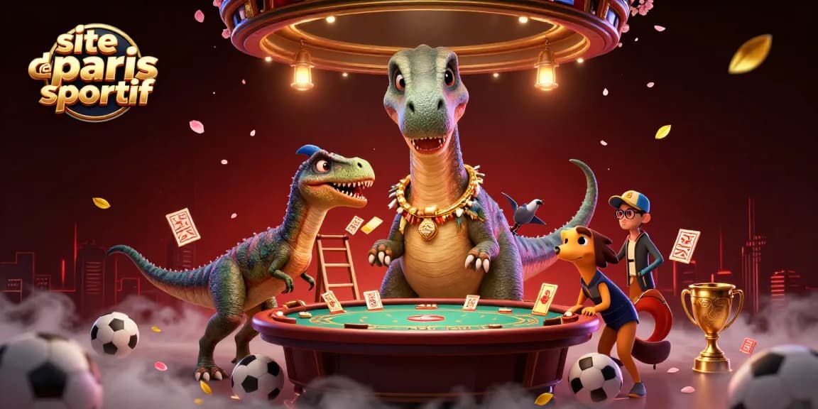 Jouer sur un site de paris sportif avec des personnages fantastiques et des éléments de jeu mis en scène.