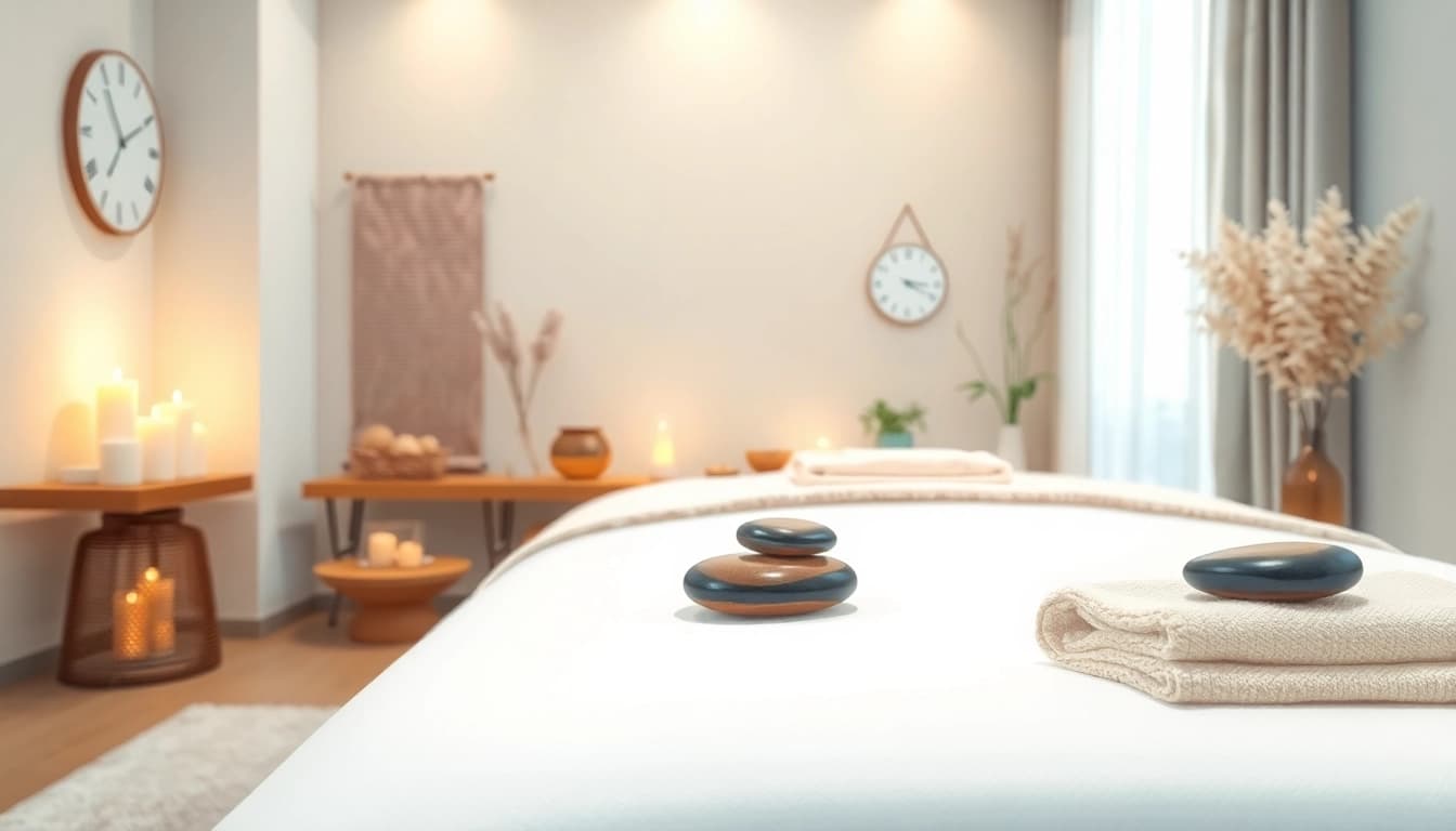 Comfortable 출장안마 massage room with soothing ambiance, emphasizing professionalism and relaxation.