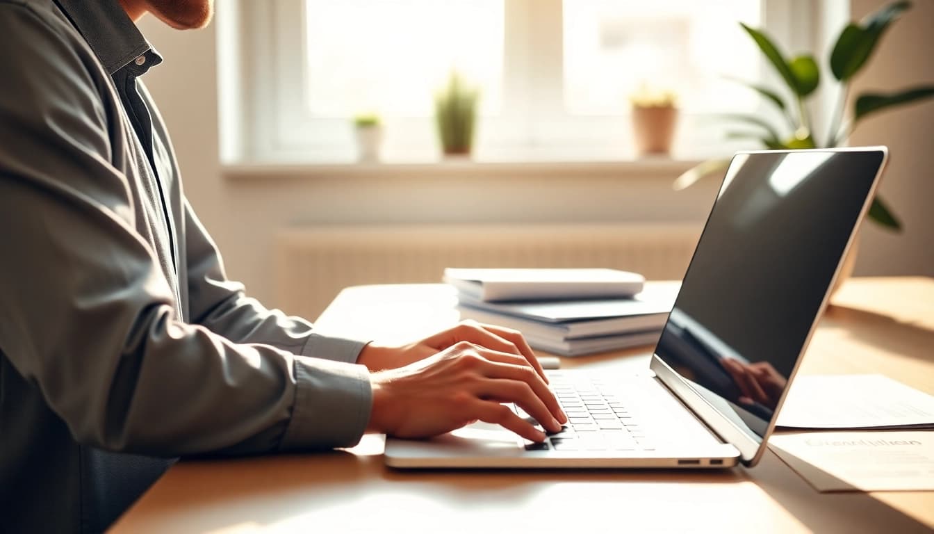 Complete the eta uk application form efficiently at a bright workspace.
