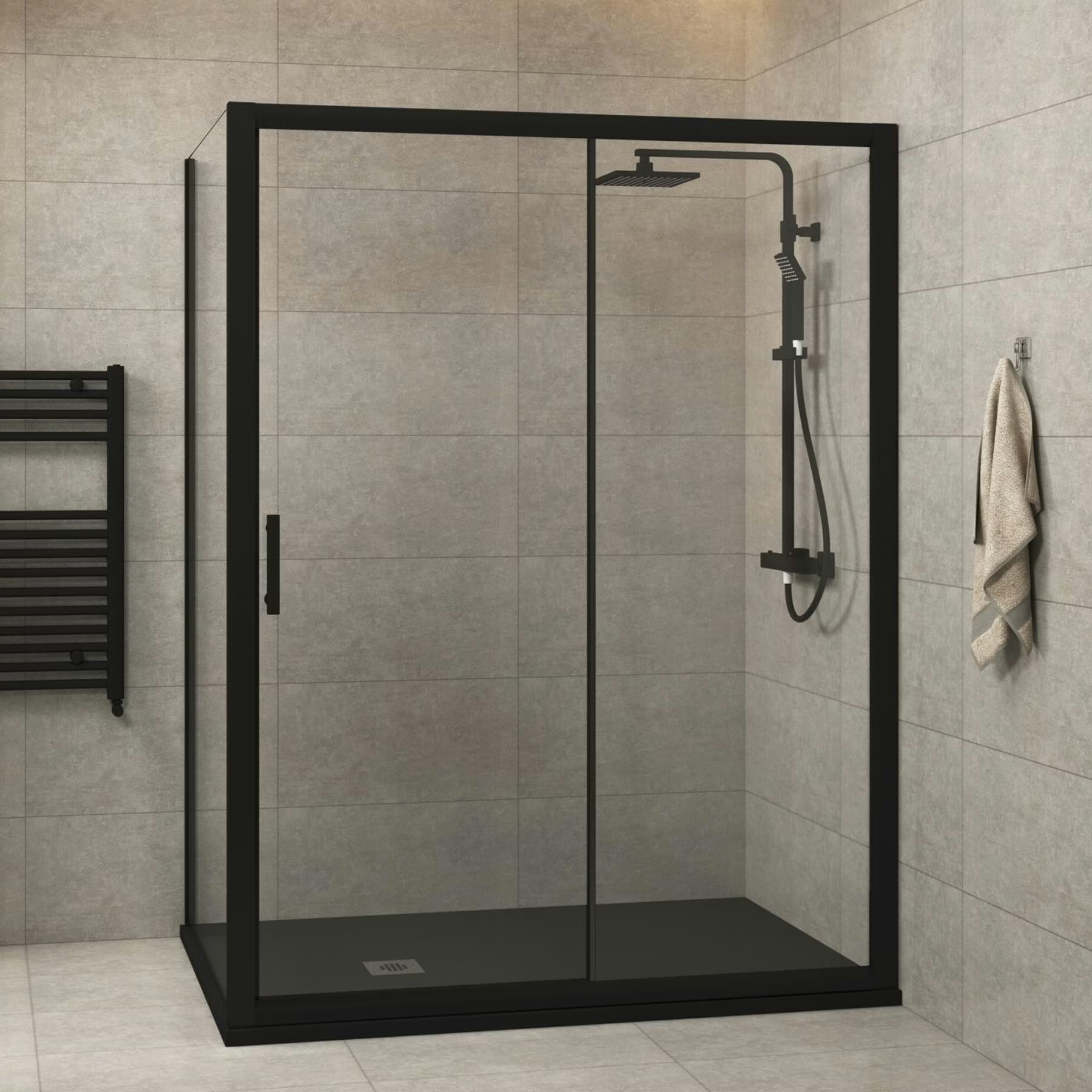 How a Shower Door Black Frame Complements Modern Bathrooms