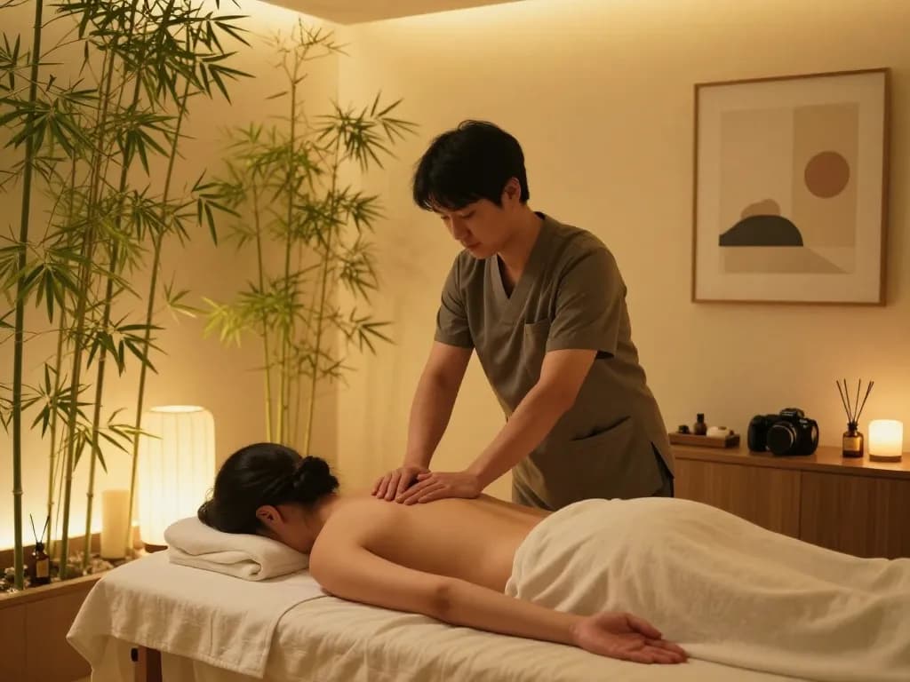관악구 스파에서의 편안한 스웨디시 마사지 장면, 프리미엄 웰니스 서비스를 선보입니다.