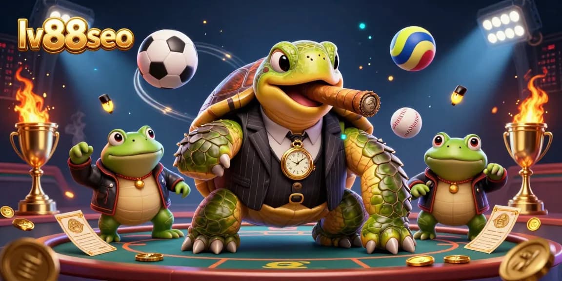 Experience excitement with lv88seo as a massive snapping turtle embodies casino energy with sports elements.