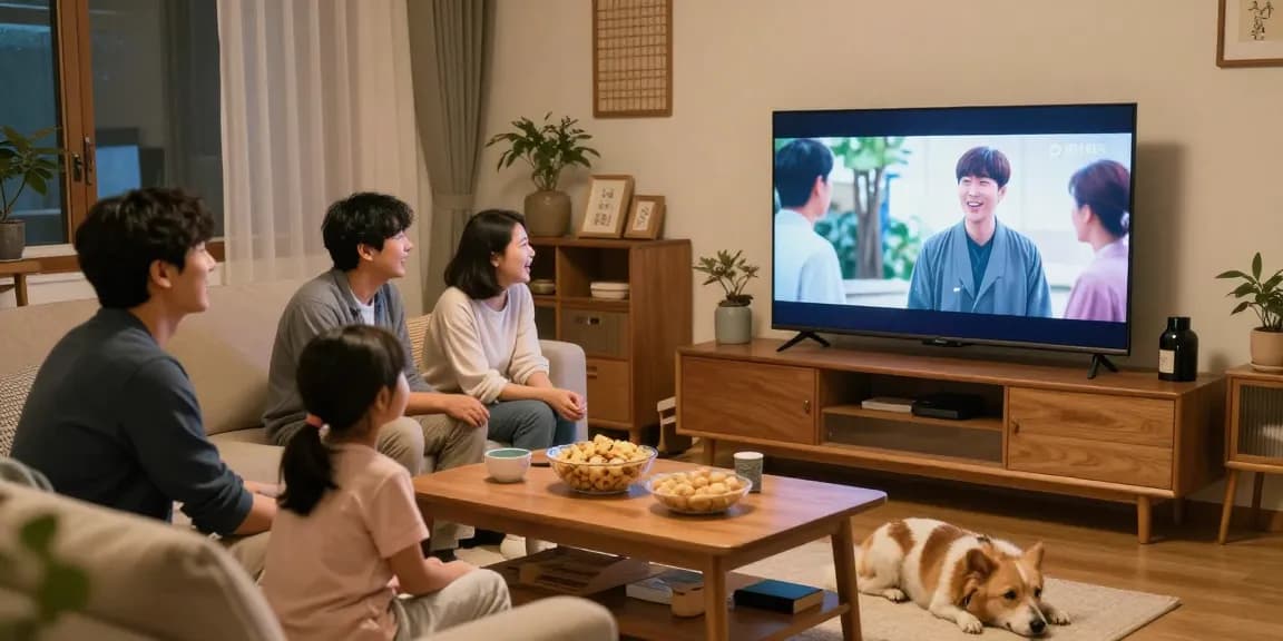 티비위키에서 가족과 함께 즐기는 따뜻한 드라마 감상 장면