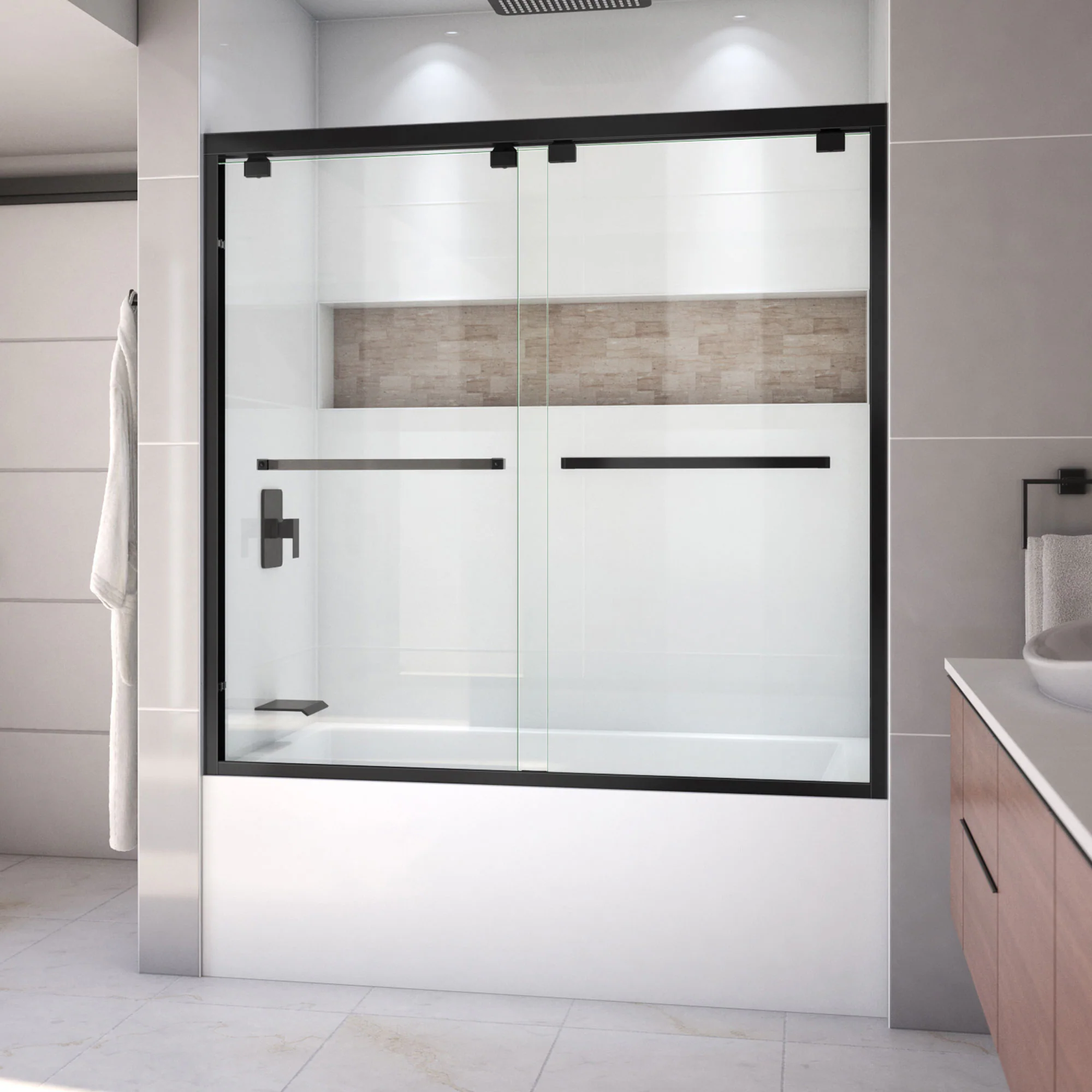 Sliding Shower Doors Ideal for Tub and Shower Combos