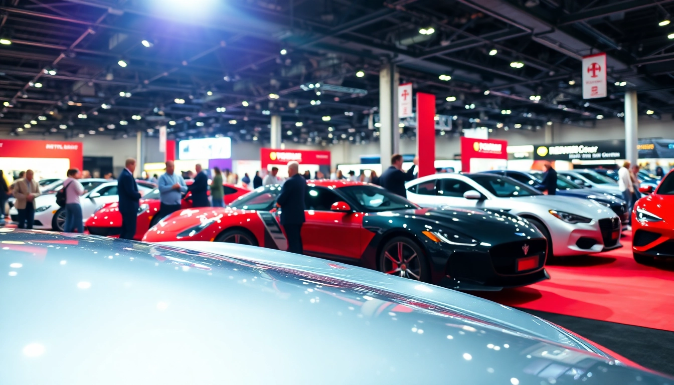 Experience the vibrant Auto Cars Show with dynamic displays of sleek vehicles and enthusiastic attendees.