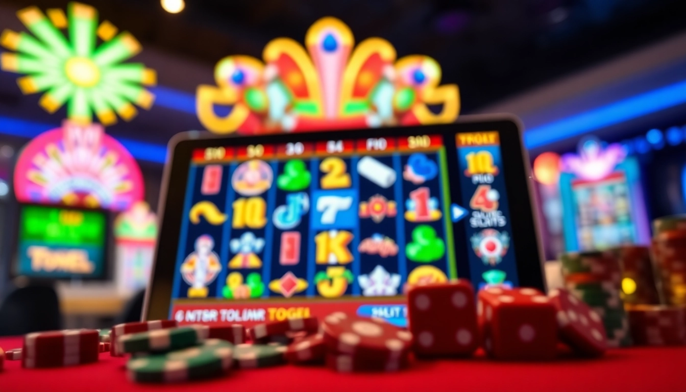 Menangkan slot togel dengan mesin permainan warna-warni dan suasana kasino yang enerjik.