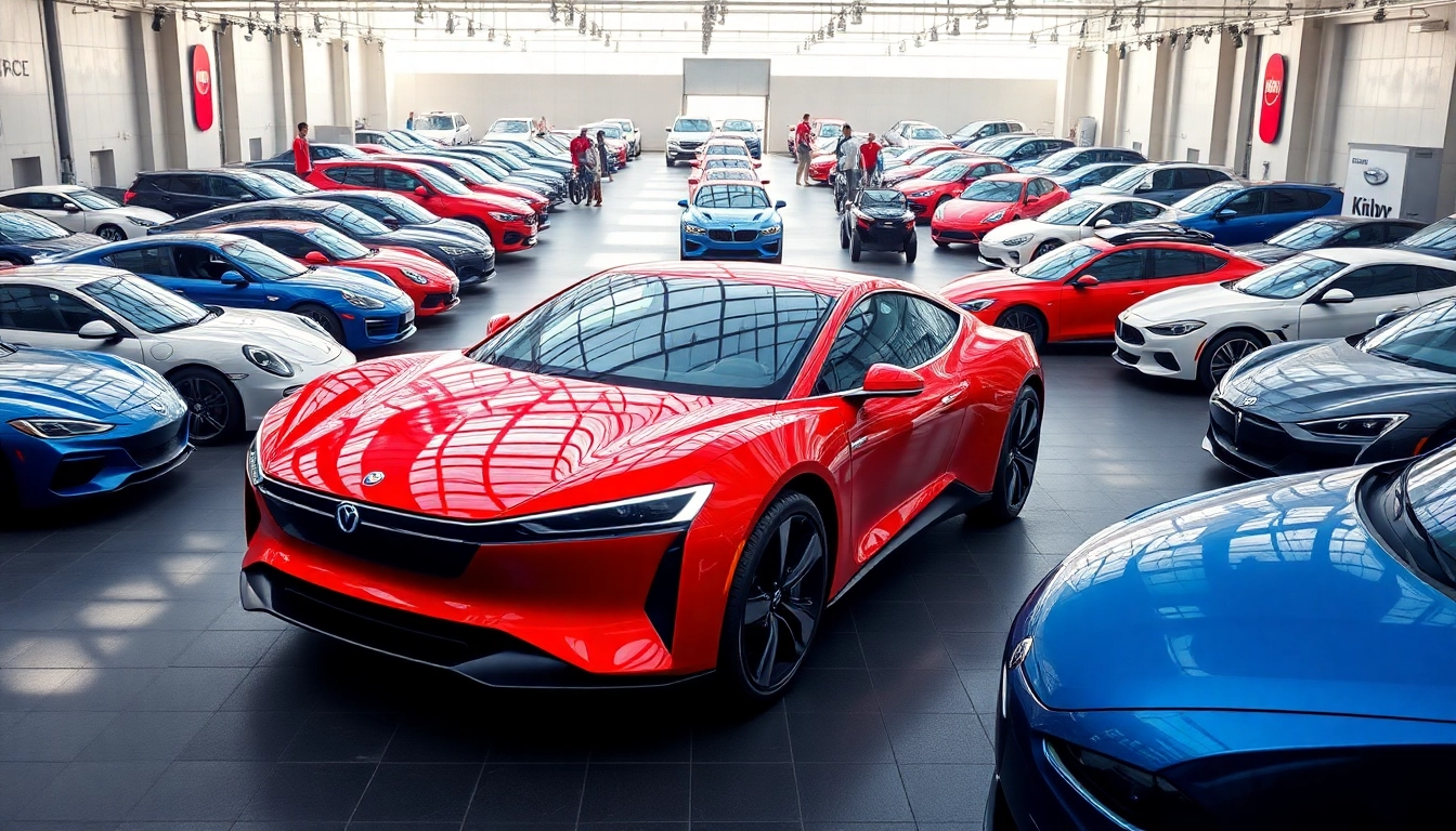 Exciting auto cars show displaying a variety of cutting-edge vehicles in a dynamic exhibition.