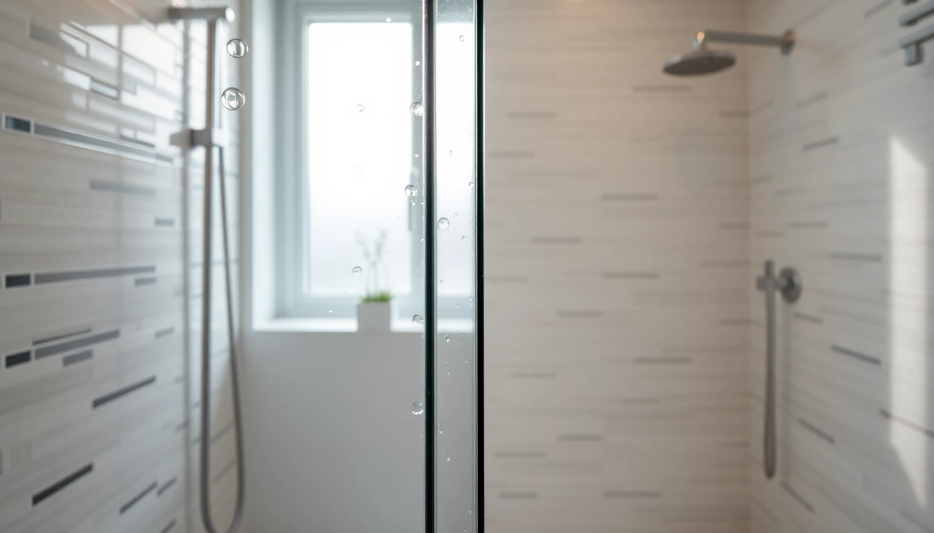 Experience luxurious elegant showers Australia with a modern glass shower and beautiful tile.