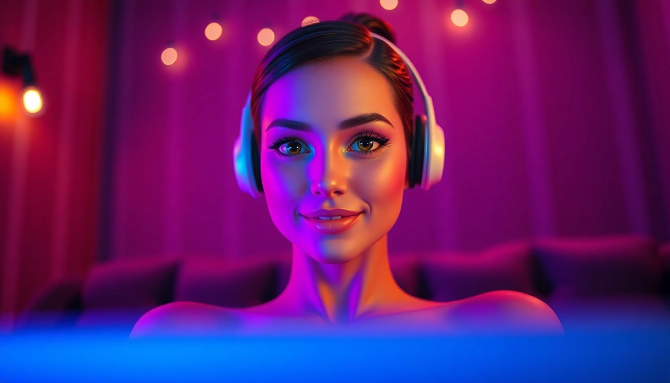 Sparking intimate conversations with AI sexting through a stylish digital avatar interface.