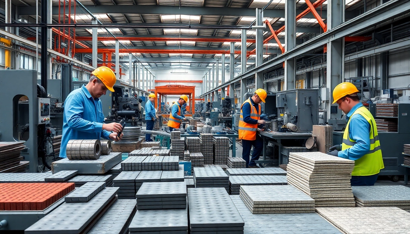 Showcasing a ferrite magnets manufacturer in China assembling high-quality magnets in a factory setting.