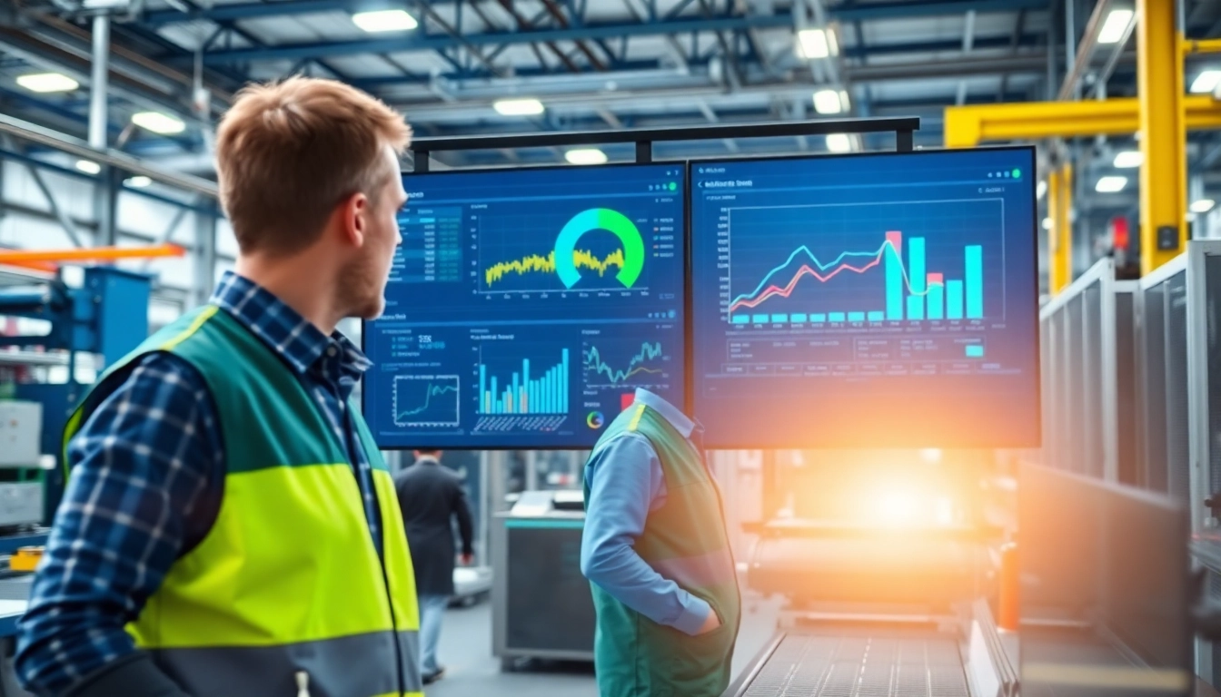 Visualize advanced planning system in an engaging modern manufacturing workspace with active machinery.