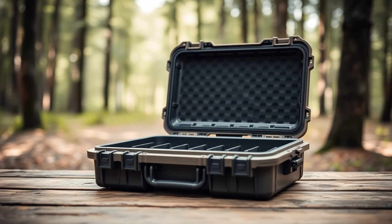 Pelican rifle case showcased with its intricate design and weather-resistant features.