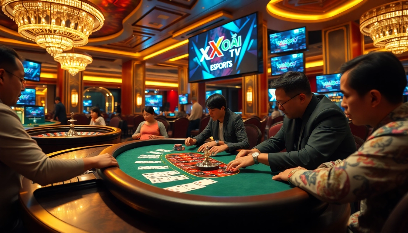 Xôi Xoài TV enriching the casino experience with thrilling poker and roulette action.