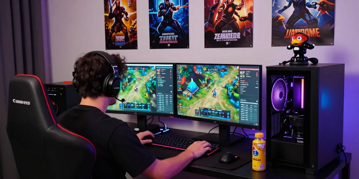 Player engages with garuda303 online gaming platform in a vibrant gaming setup.