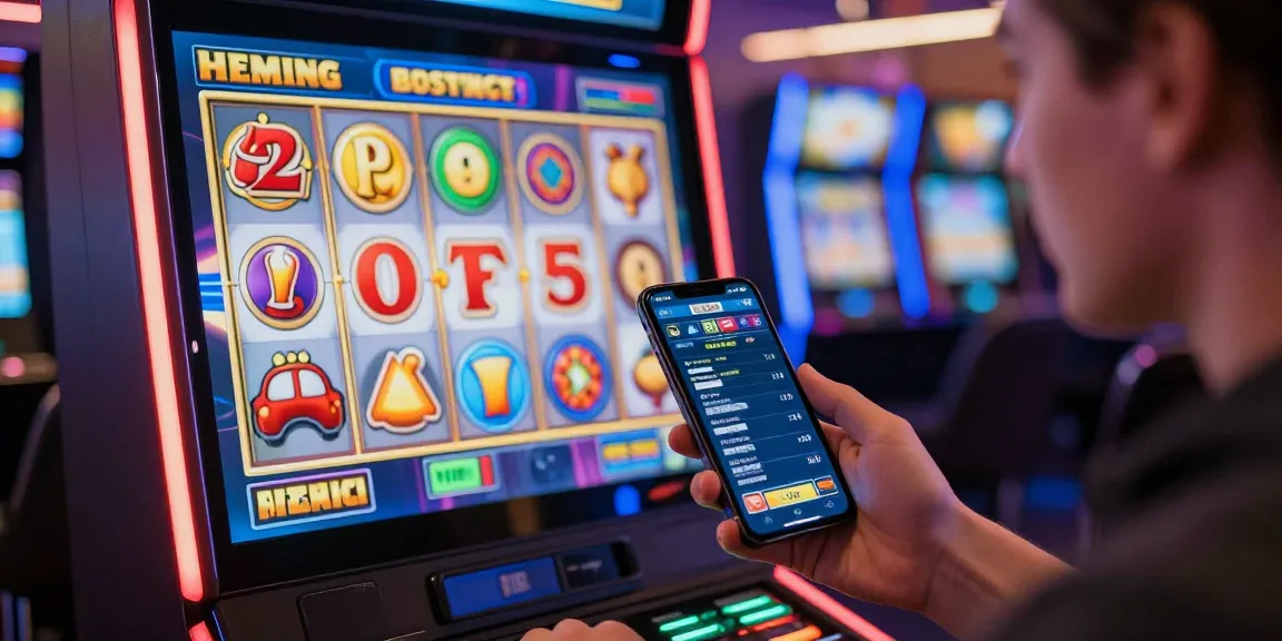 Engaging slot gaming scene with vibrant reels and interactive digital interface.