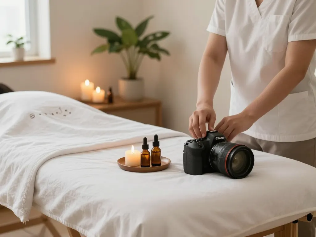 Administering a relaxing 논현동마사지 in a peaceful therapy room with natural oils and calming decor.