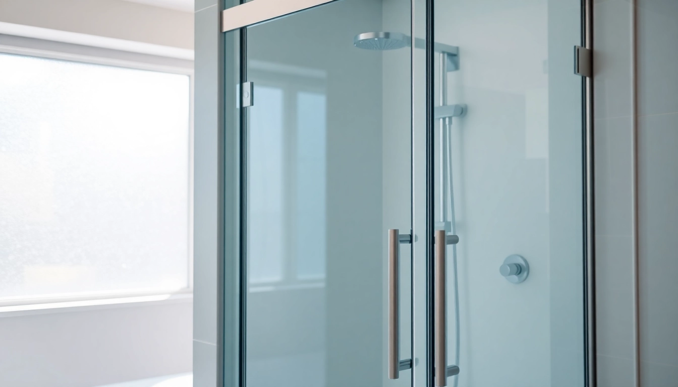 Enhance your bathroom with elegant shower doors showcasing a sleek design and modern finish.