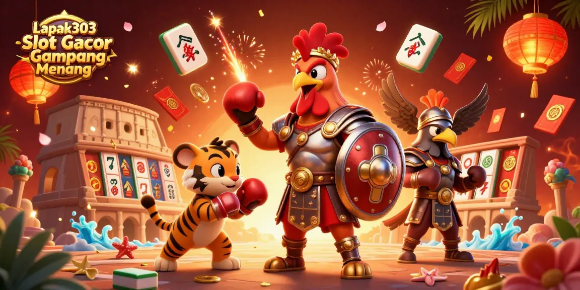 Spin for wins at Lapak303 Slot Gacor Gampang Menang with dynamic slot elements and a vibrant scene.