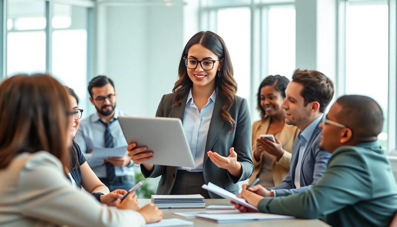 Quickplus Business Consultants team collaborating effectively in a modern office environment.