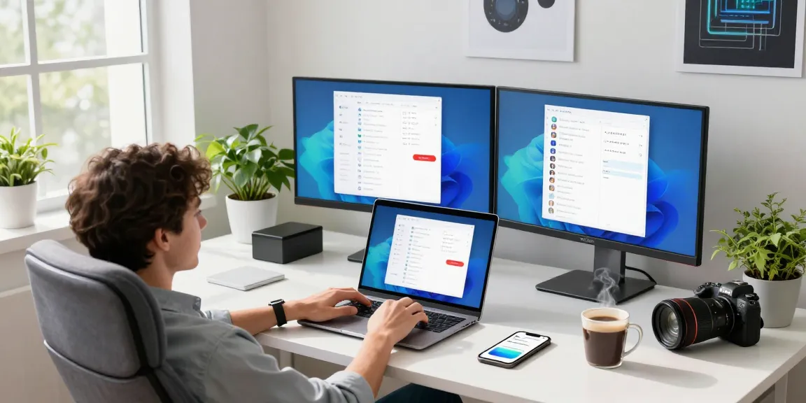 A person using the 纸飞机中文版 app on a sleek laptop in a modern workspace.