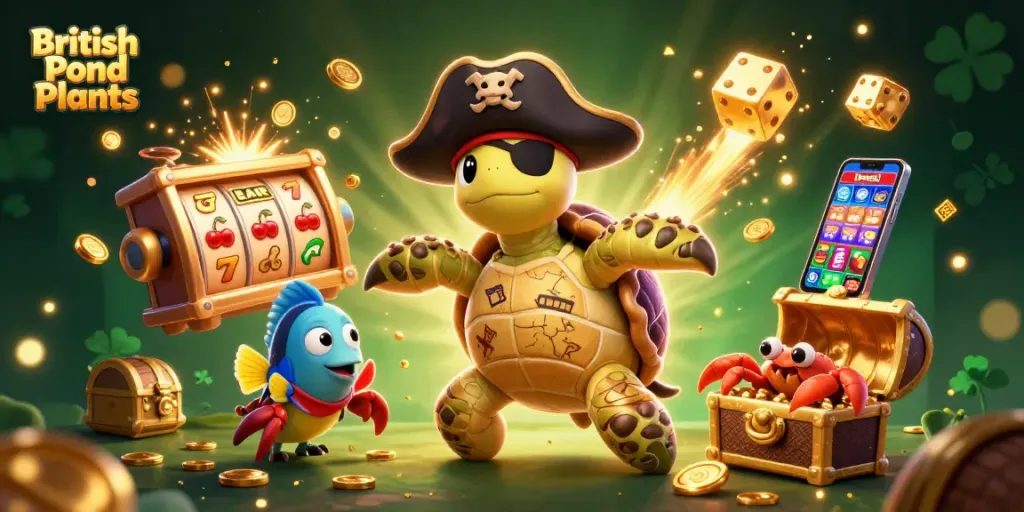 Engage with British Pond Plants through colorful, winning casino-themed underwater adventure.