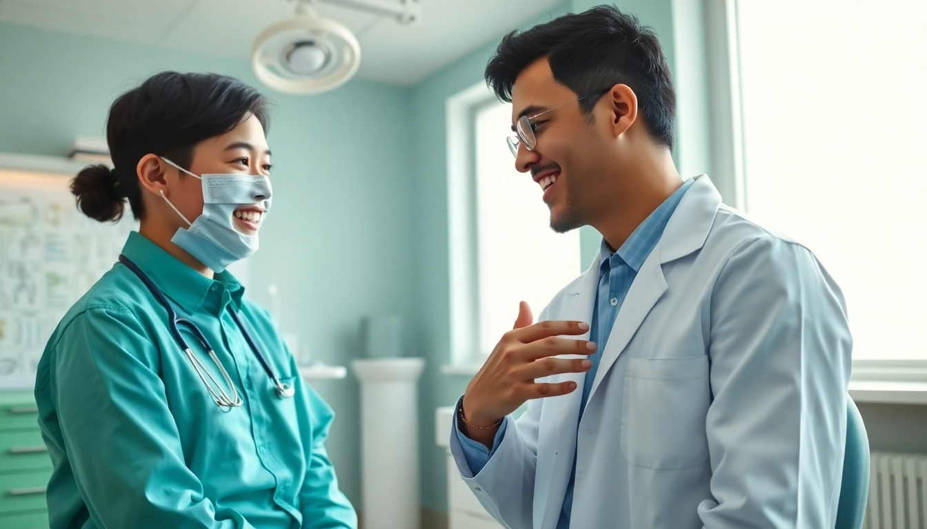 Orthodontic braces in Cheras shown as a young patient consults with a friendly orthodontist.