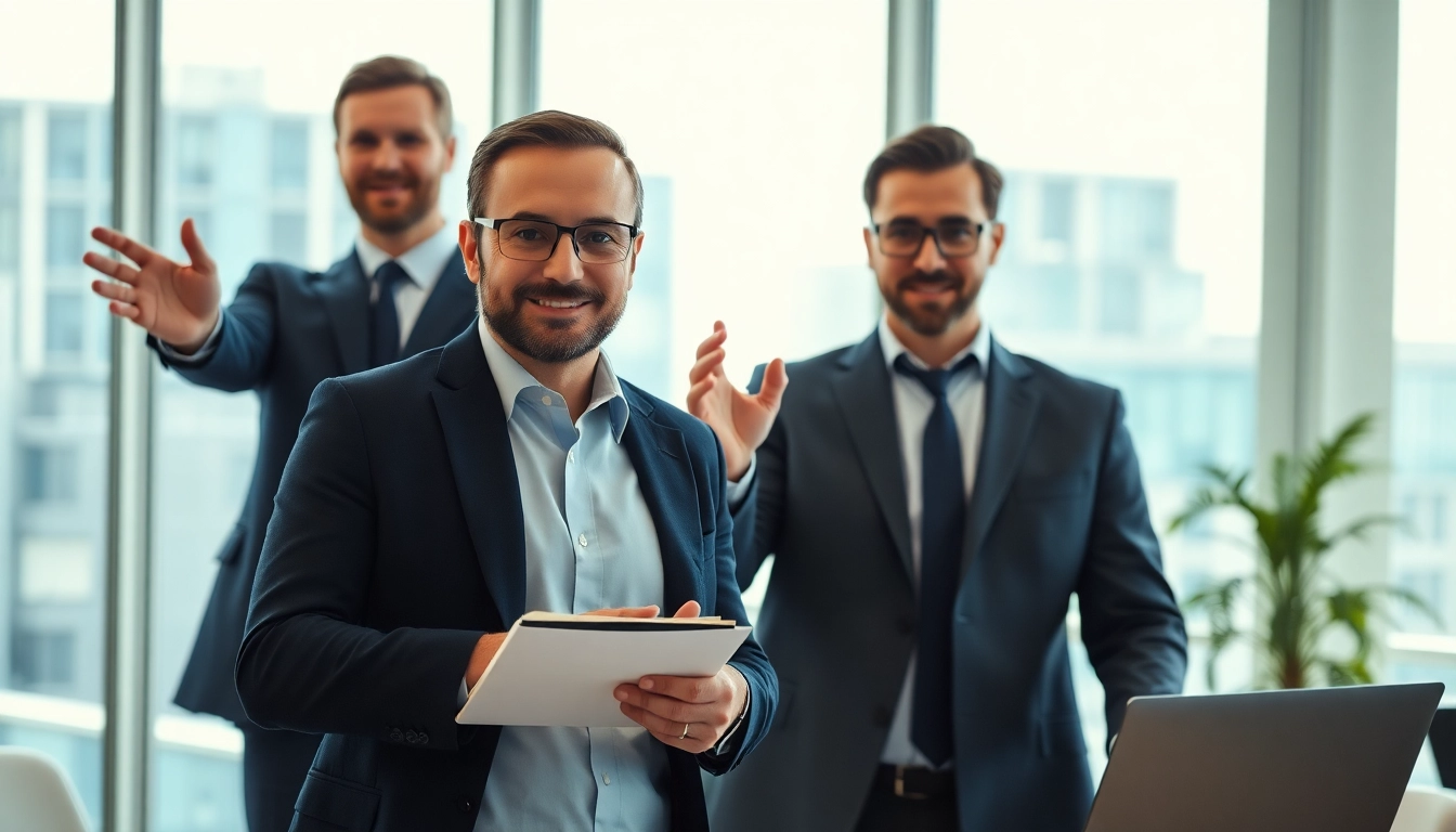 Enhance Executive Presence through confident body language in a professional setting.