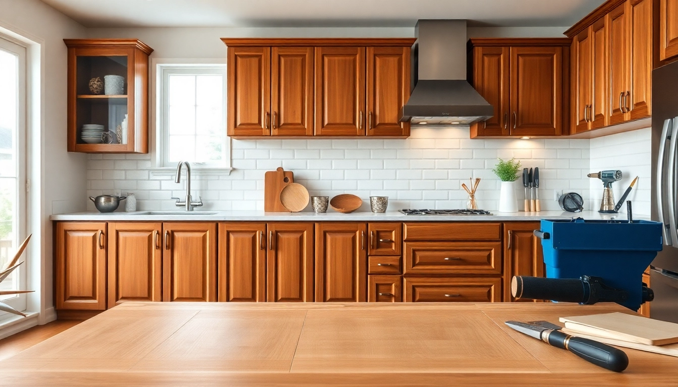 Transform your space with cabinet refacing Saint Petersburg FL, showcasing beautifully renovated kitchen cabinets.