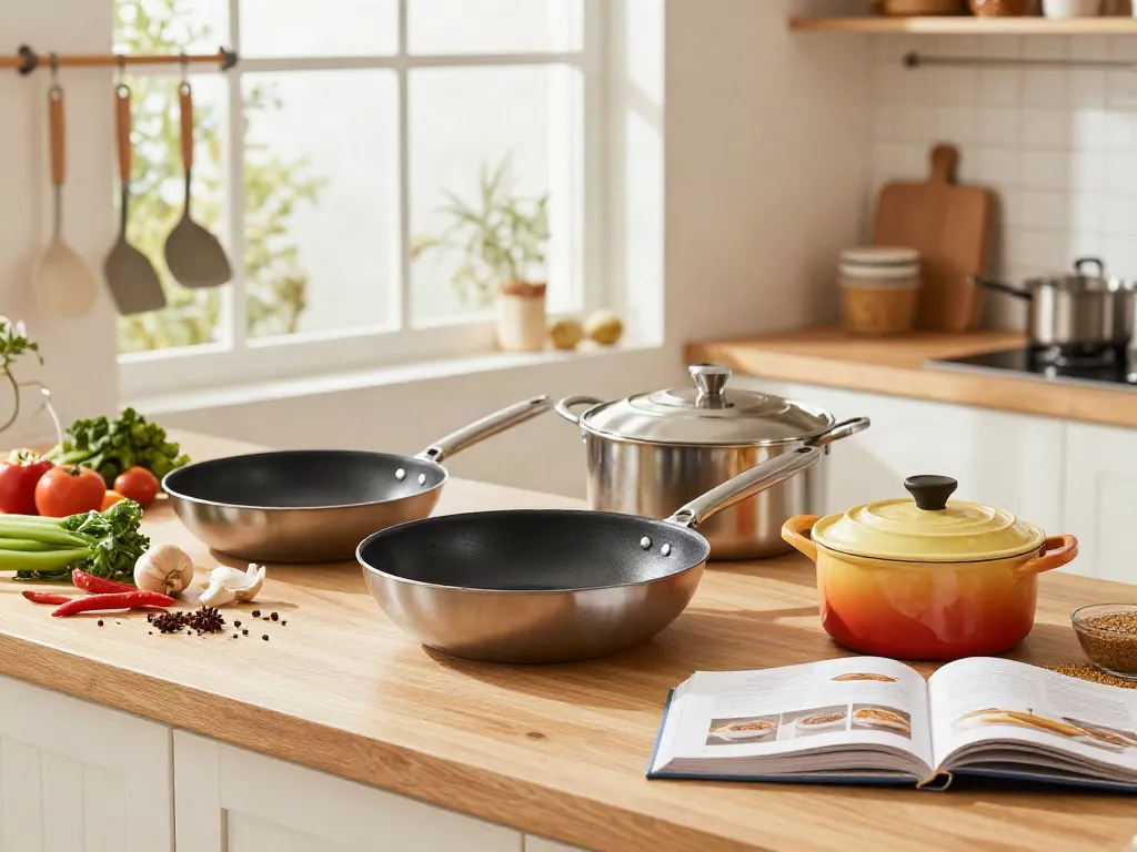 CookWare Price in Bangladesh featured in a sunny kitchen with a cook preparing with modern cookware.