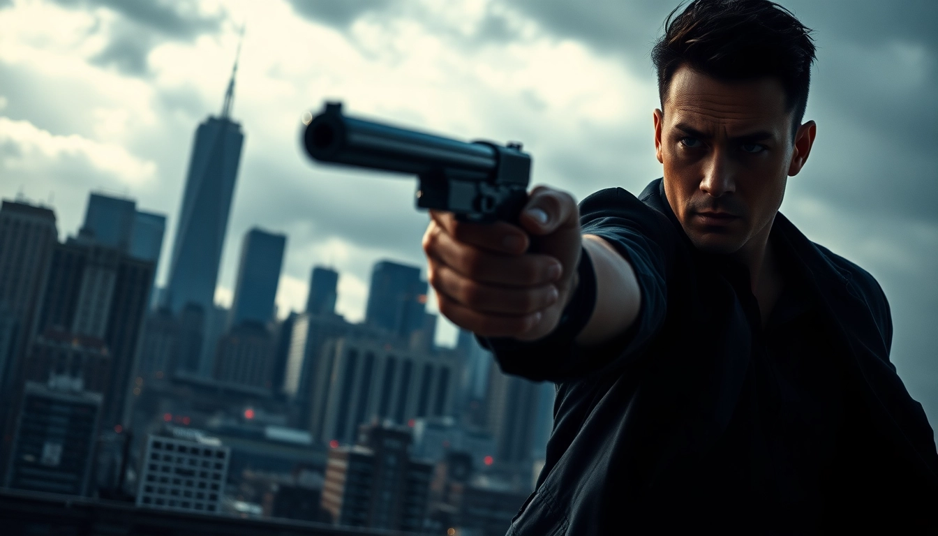 Engage with the thrilling essence of a Clean action thriller scene featuring a determined protagonist.