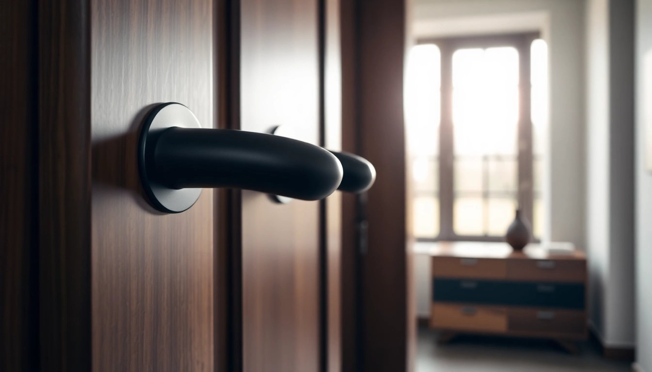Featuring elegant matte black door handles, showcasing premium designs by Door Handle Suppliers.