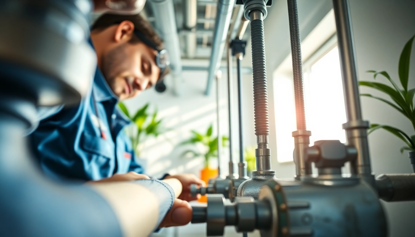 Installationsdienst von sonni sanitär GmbH, professionelle Techniker arbeiten mit modernen Armaturen.