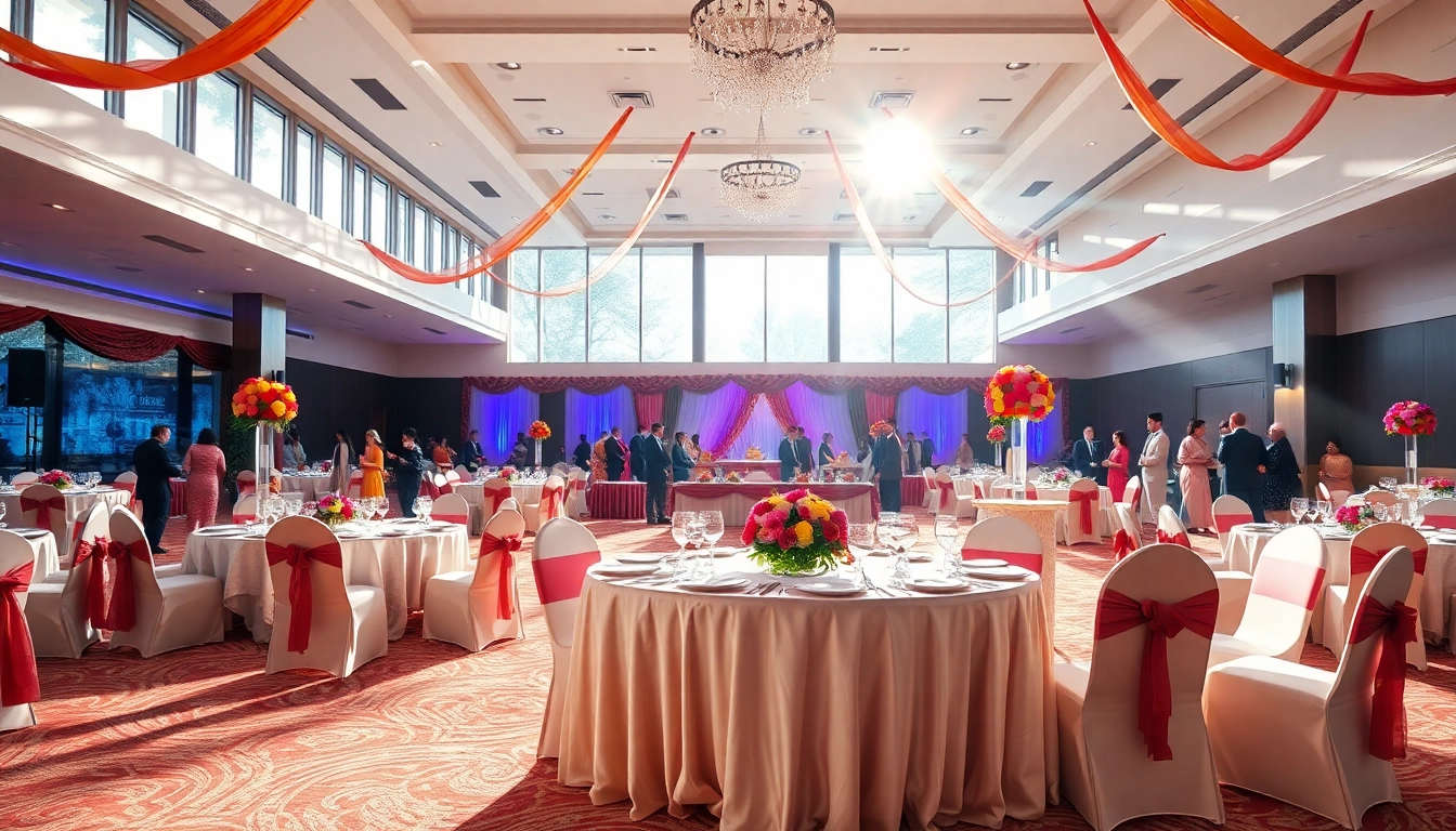 Erleben Sie unvergessliche Feiern im almas event center mit eleganten Dekorationen.
