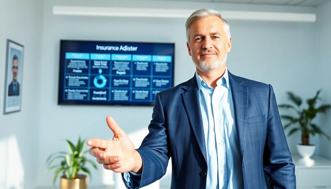 Florida Public Adjuster demonstrating expertise in an office environment, showcasing professionalism.
