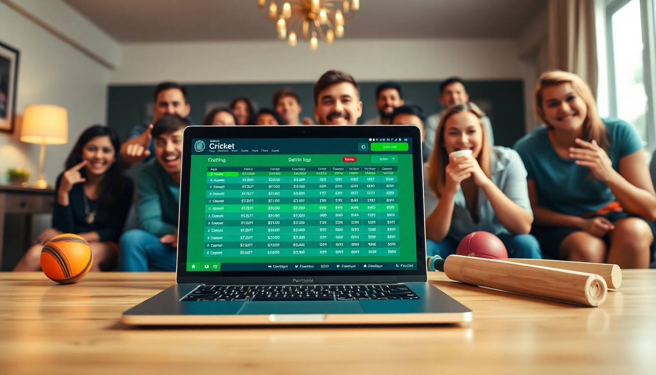 Engaging scene of best ipl betting sites in india showcasing online cricket betting excitement.