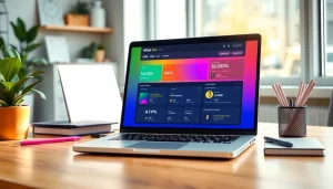 Visual representation of a TikTok SMM panel showcasing metrics and user engagement in a modern workspace.
