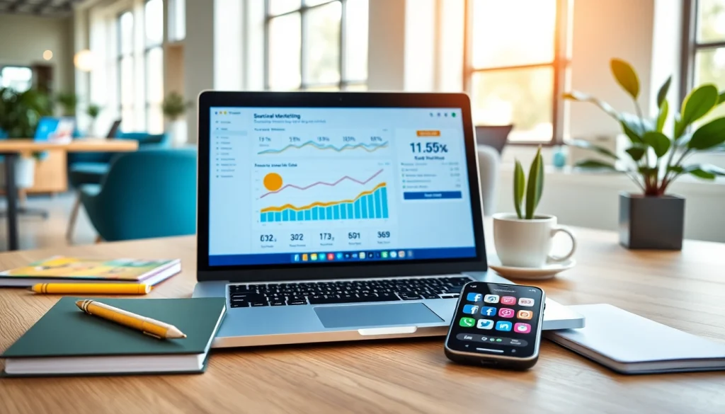 Boost engagement with a cheap smm panel showcased on a digital marketing dashboard