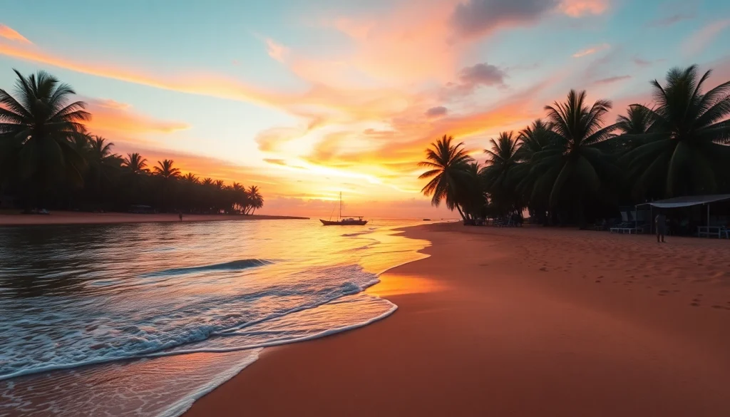 Pôr do sol deslumbrante na praia de Paripueira AL, com areias douradas e céus rosados.