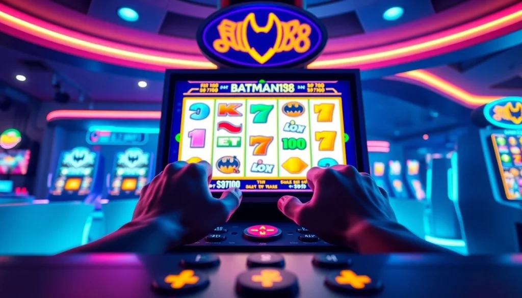 Jelajahi batman138 slot dengan antarmuka permainan penuh warna dan dinamis yang menarik