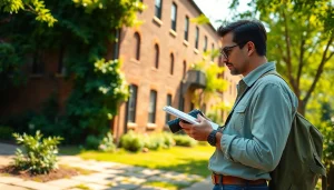 Engaging in location scouting for photography amidst a vibrant urban backdrop.