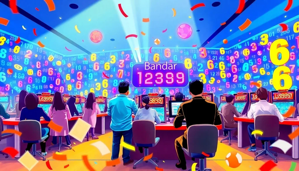 Menampilkan bandar togel yang menarik dan berwarna di suasana permainan yang ceria.