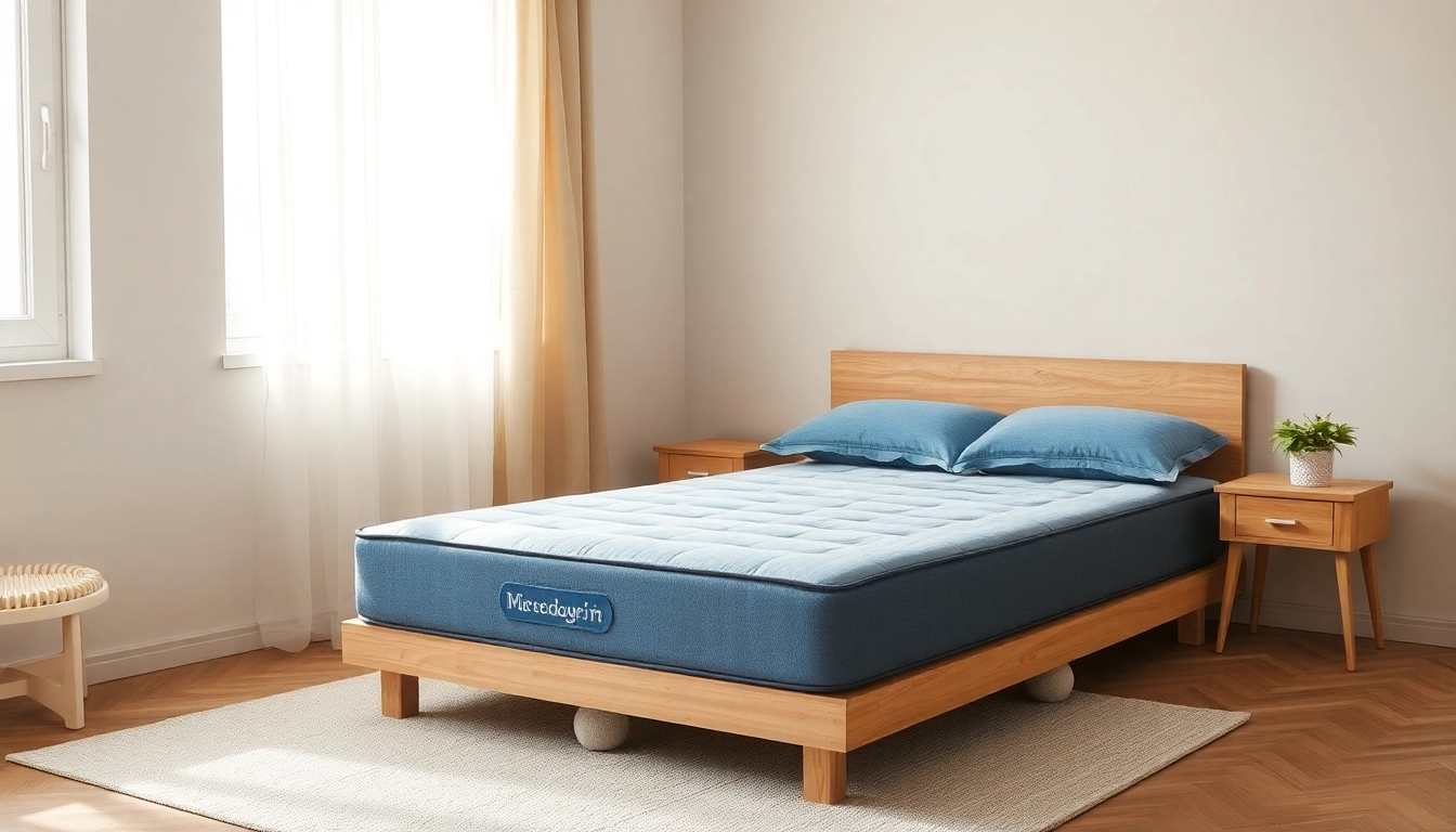 Materasso singolo di qualità su una base elegante, pronto per un sonno rigenerante.
